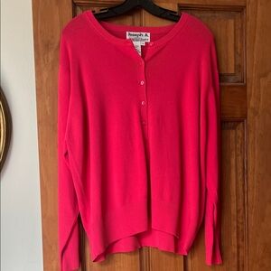 Joseph A. Bright Pink Button-Front Cardigan